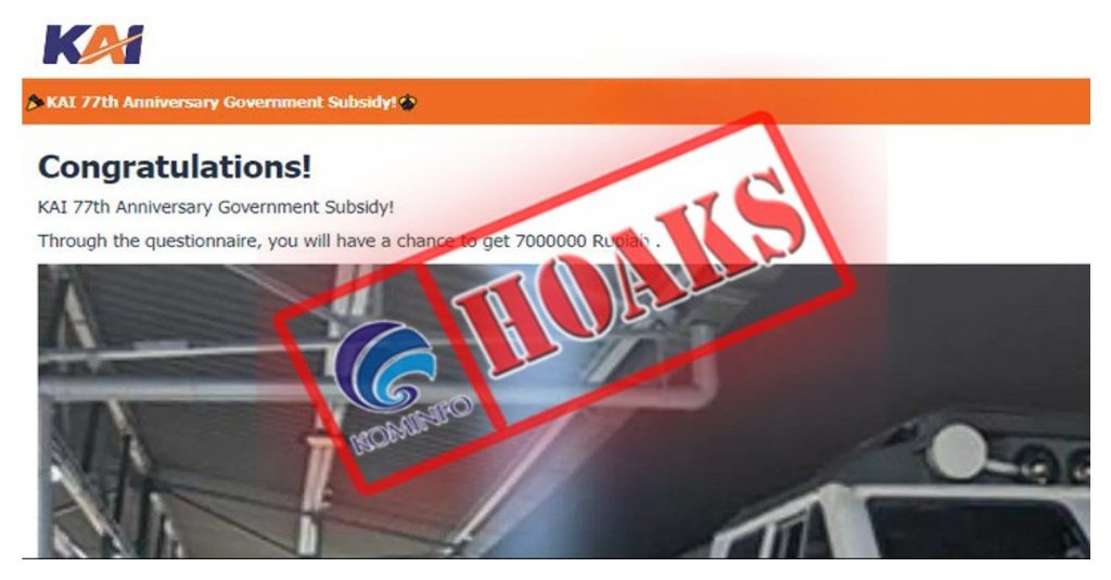 kominfo-cekhoaks-hoaks-disinformasi-misinformasi-KAI-ulang-tahun-77-subsidi-7-juta