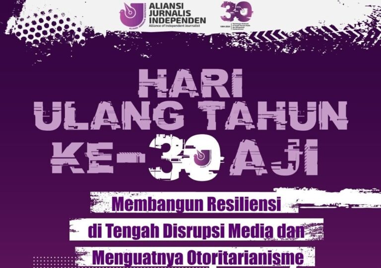 Halo, kawan-kawan.. hari ini, 7 Agustus 2024 AJI genap berusia 30 tahun. #HUT30AJITerima kasih untuk kawan jurnalis, serikat, warga-warga, organisasi sipil jejaring AJI, organisasi media dan semua pihak yang selalu